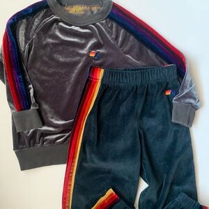 Aviator Nation Velvet Sweat Set size 4